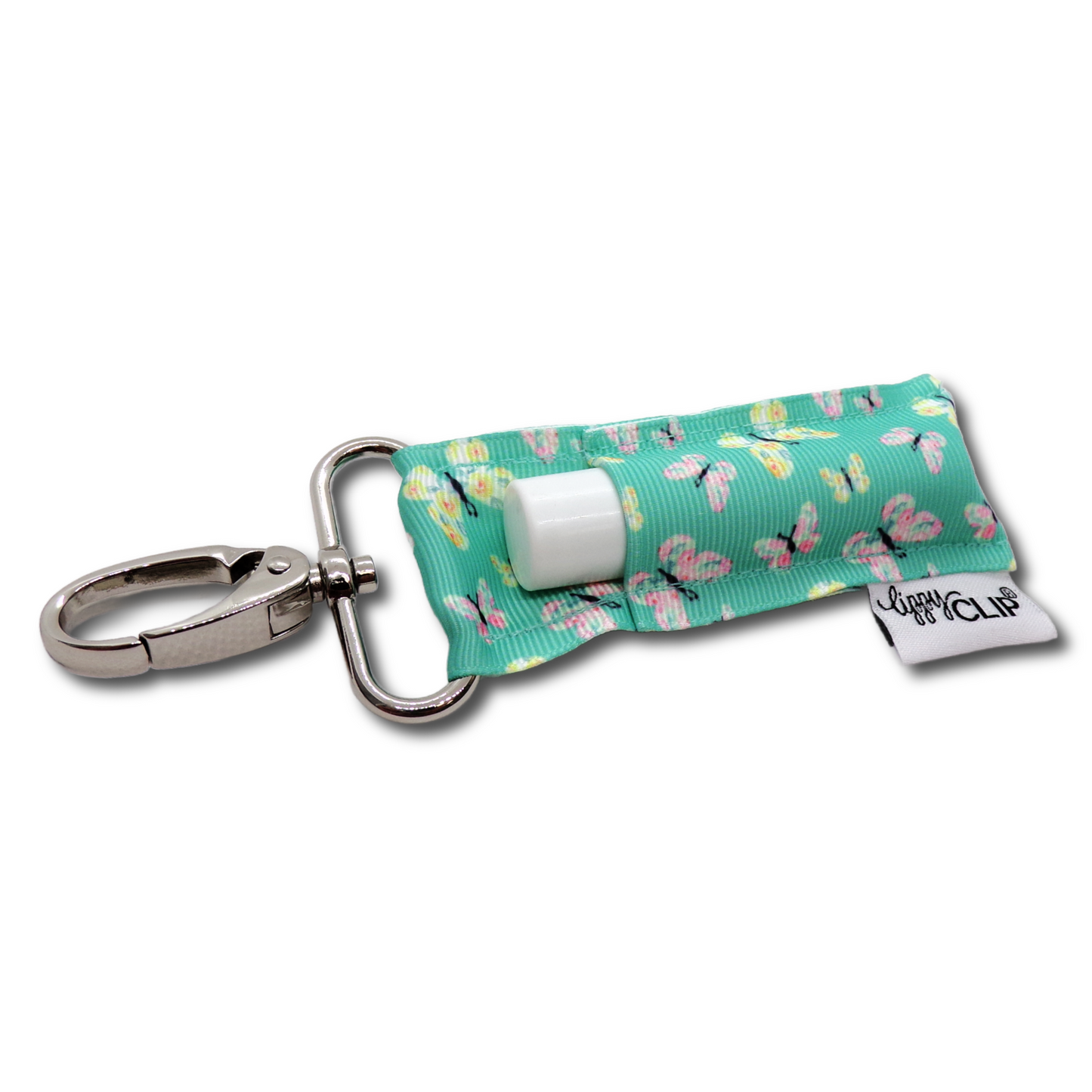 Butterflies on Aqua LippyClip® Lip Balm Holder