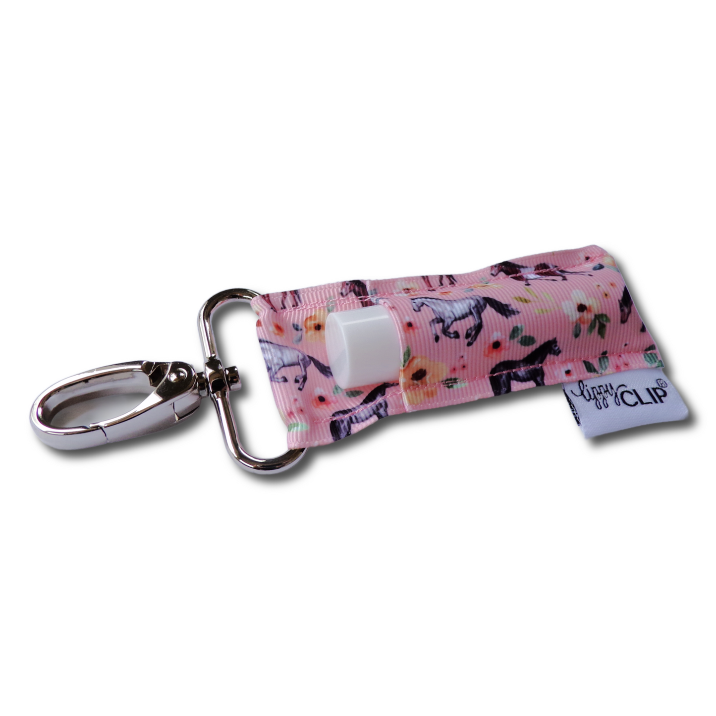 Horses on Pink LippyClip® Lip Balm Holder