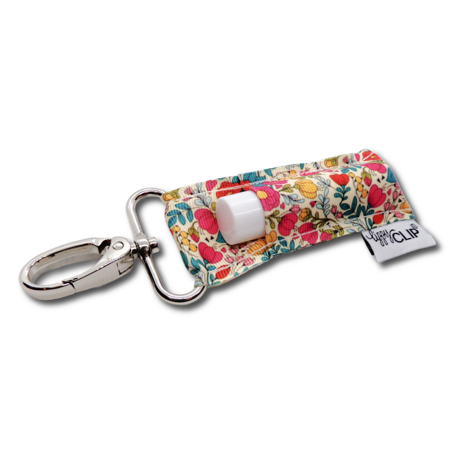 Ivory Floral LippyClip® Lip Balm Holder