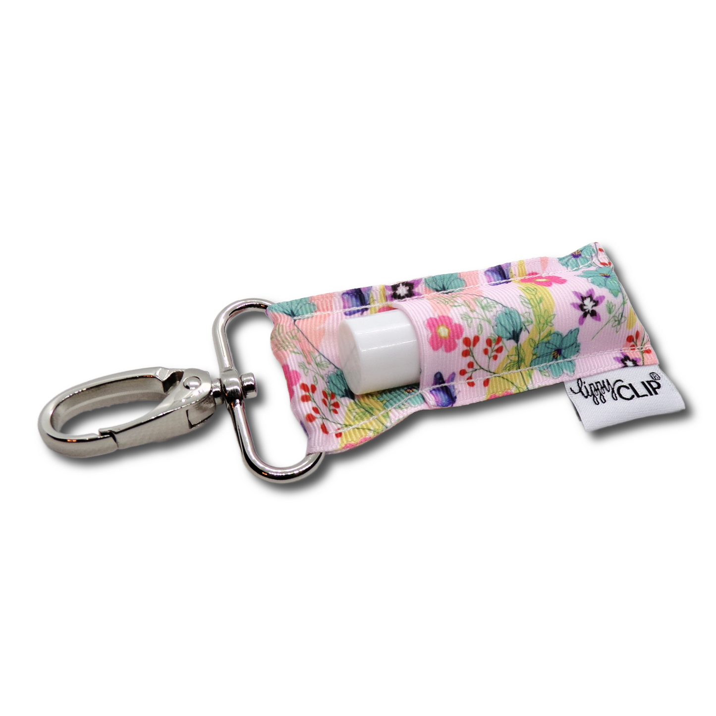 Pink Floral LippyClip® Lip Balm Holder