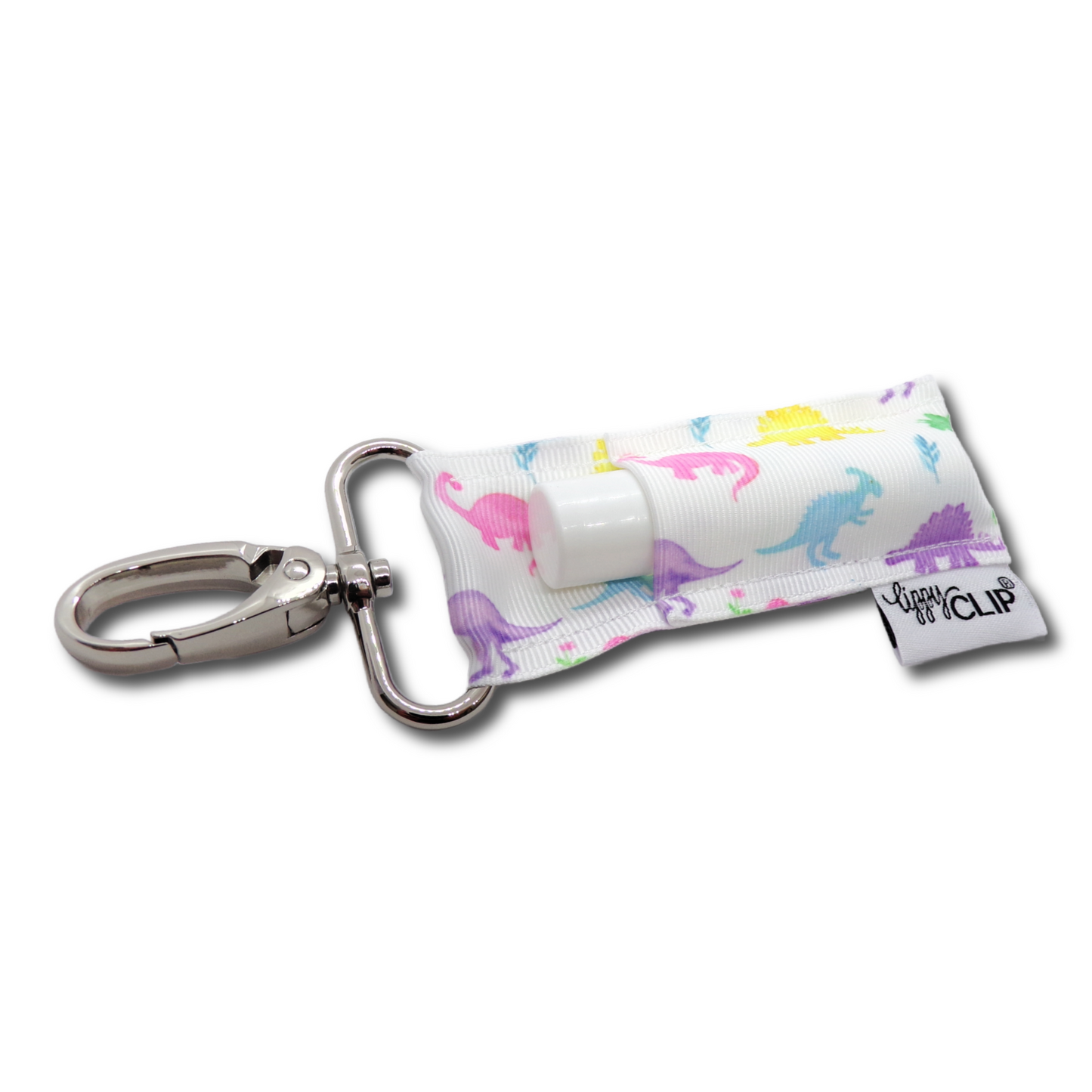 Pastel Dino LippyClip® Lip Balm Holder