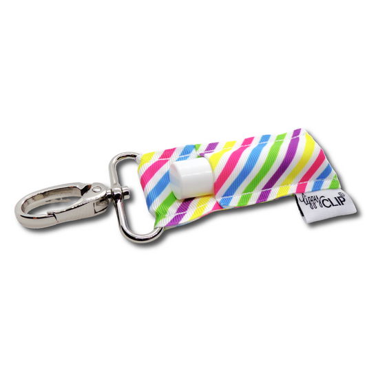 Rainbow Stripe LippyClip® Lip Balm Holder